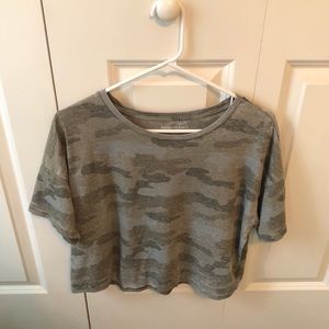 American eagle camo crop top
